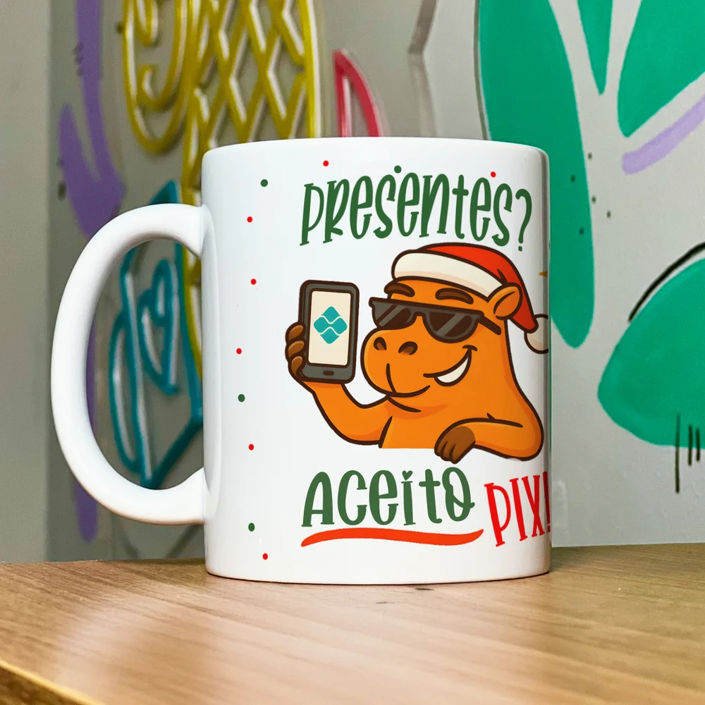 Imagem 5 de 5 do produto Caneca Natal E Capivaras - Presentes? Aceito Pix!