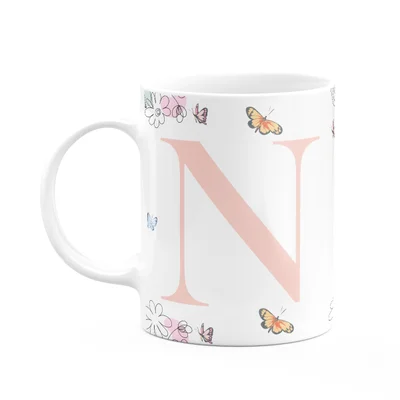 Caneca Especial Mulheres - Inicial Do Nome Letra N