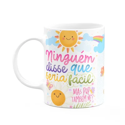 Caneca Divertida Vibes - Ninguém Disse Que Seria Fácil - M2