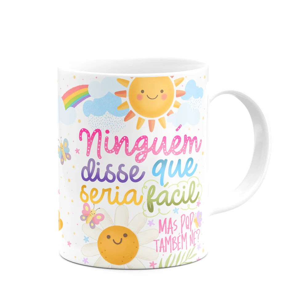 Imagem 4 de 5 do produto Caneca Divertida Vibes - Ninguém Disse Que Seria Fácil - M2