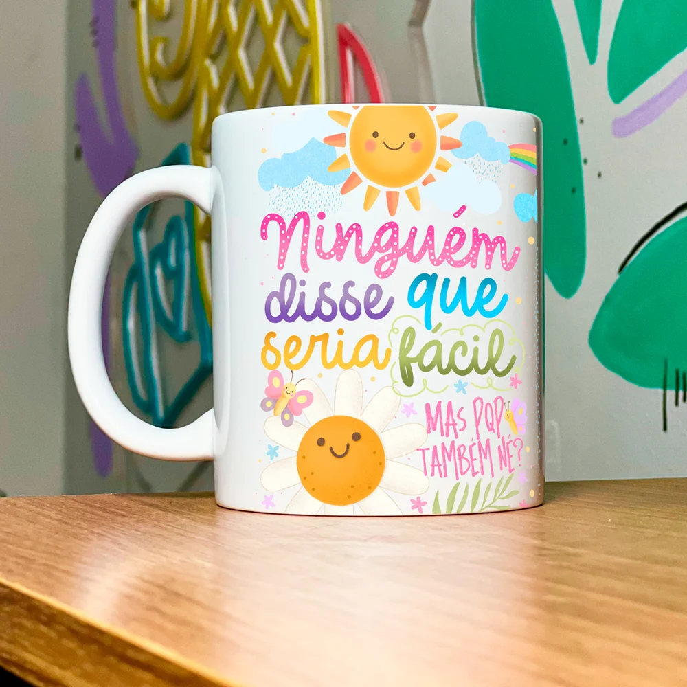 Imagem 5 de 5 do produto Caneca Divertida Vibes - Ninguém Disse Que Seria Fácil - M2