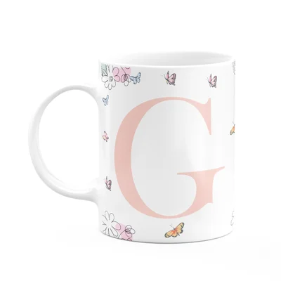 Caneca Especial Mulheres - Inicial Do Nome Letra G