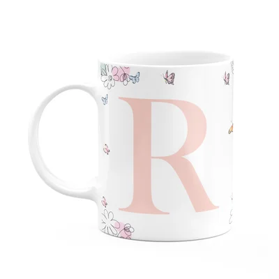 Caneca Especial Mulheres - Inicial Do Nome Letra R