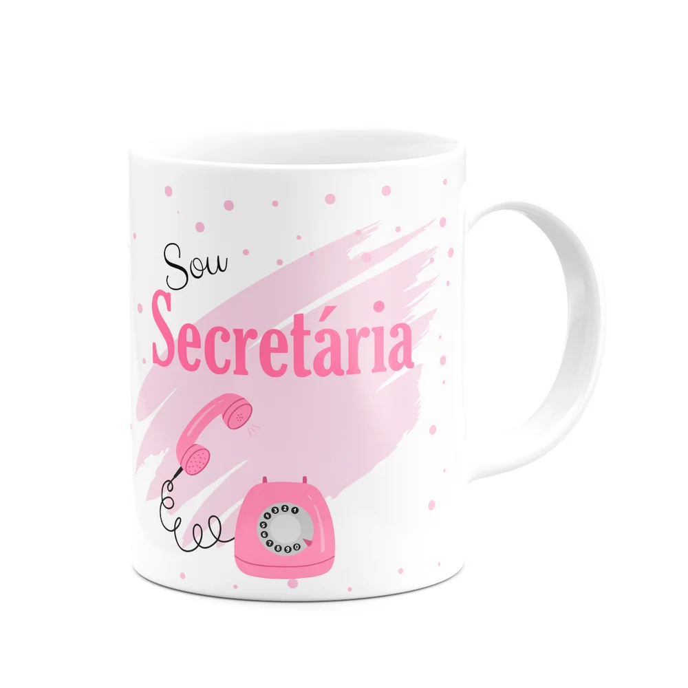 Imagem 4 de 5 do produto Caneca De Profissões - Sou Secretária - 325ml - Branca
