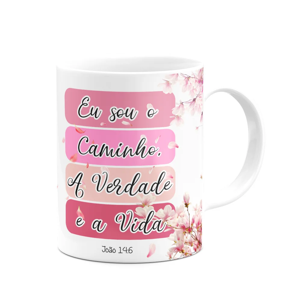 Imagem 4 de 5 do produto Caneca Floral Religiosa - Inicial Do Nome Letra L - 325ml