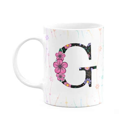 Caneca Today - Com Inicial Do Nome Letra G - 325ml