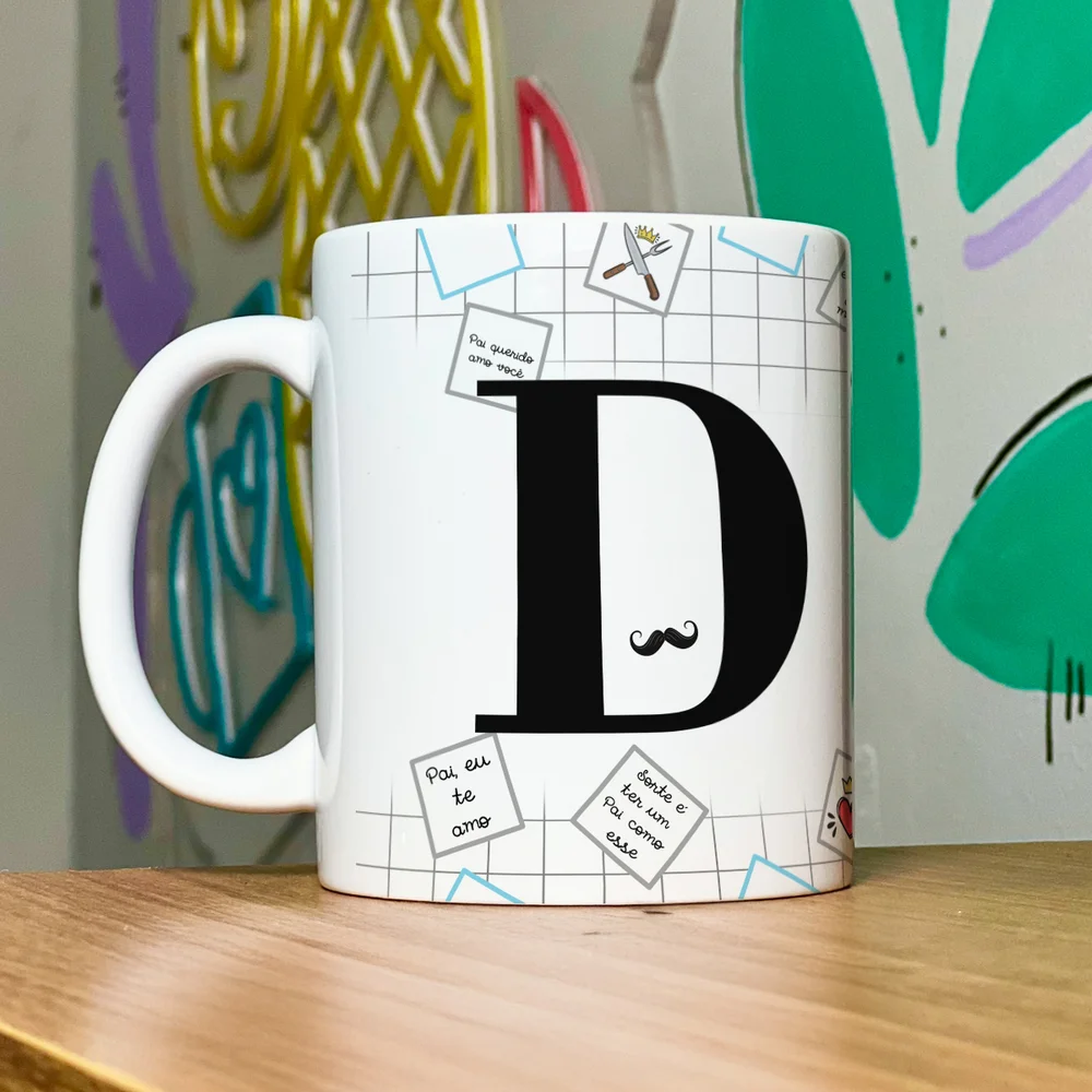Imagem 5 de 5 do produto Caneca Do Papai - Inicial Do Nome Letra D - 325ml