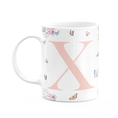 Caneca Especial Mulheres - Inicial Do Nome Letra X
