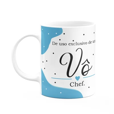 Caneca Tipos De Avós - Vô Chef - 325ml - Branca