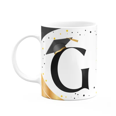 Caneca De Formatura - Inicial Do Nome Letra G - 325ml