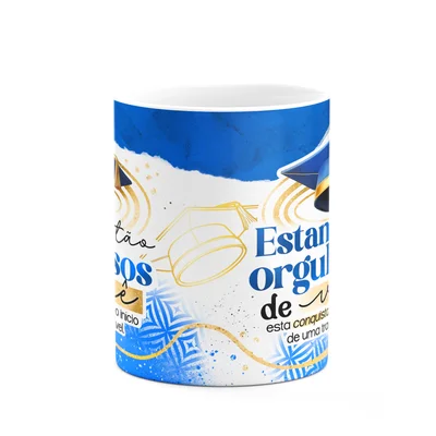 Caneca Formatura G-blue - Estamos Tão Orgulhosos De Você — foto 2