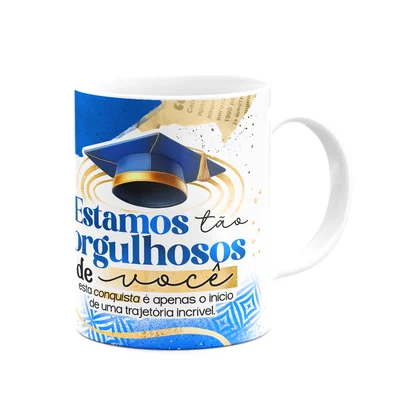 Caneca Formatura G-blue - Estamos Tão Orgulhosos De Você — foto 3