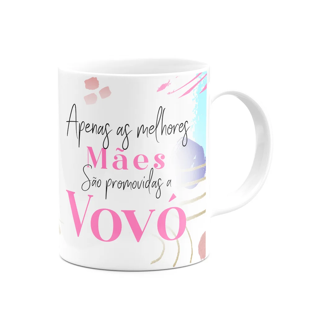 Imagem 4 de 5 do produto Caneca Promovida A Vovó Do Ano - 325ml - Branca