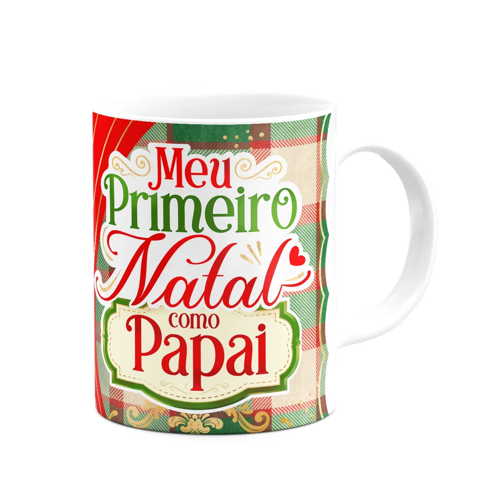 Imagem 4 de 5 do produto Caneca Natalina - Meu Primeiro Natal Como Papai - 325ml