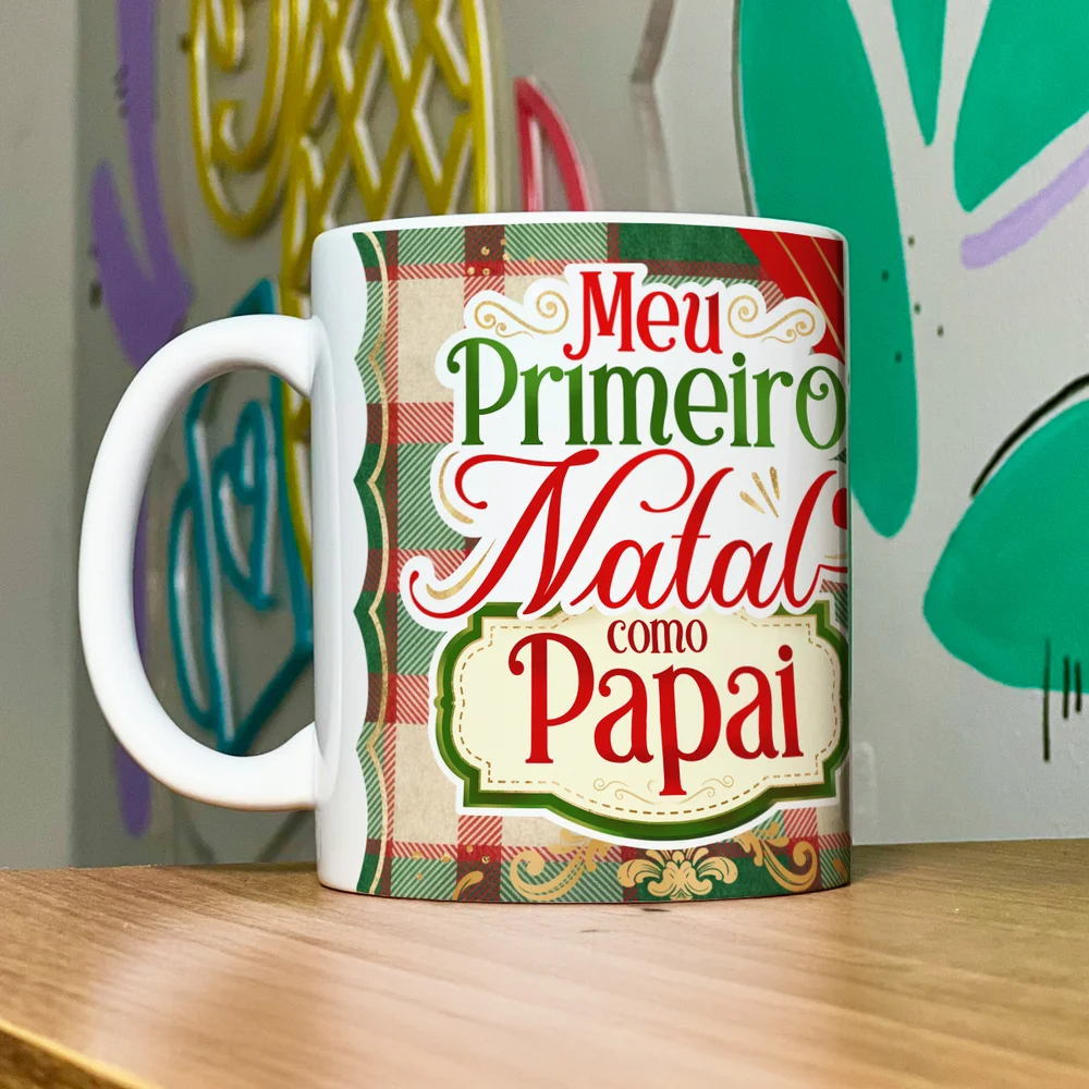 Imagem 5 de 5 do produto Caneca Natalina - Meu Primeiro Natal Como Papai - 325ml