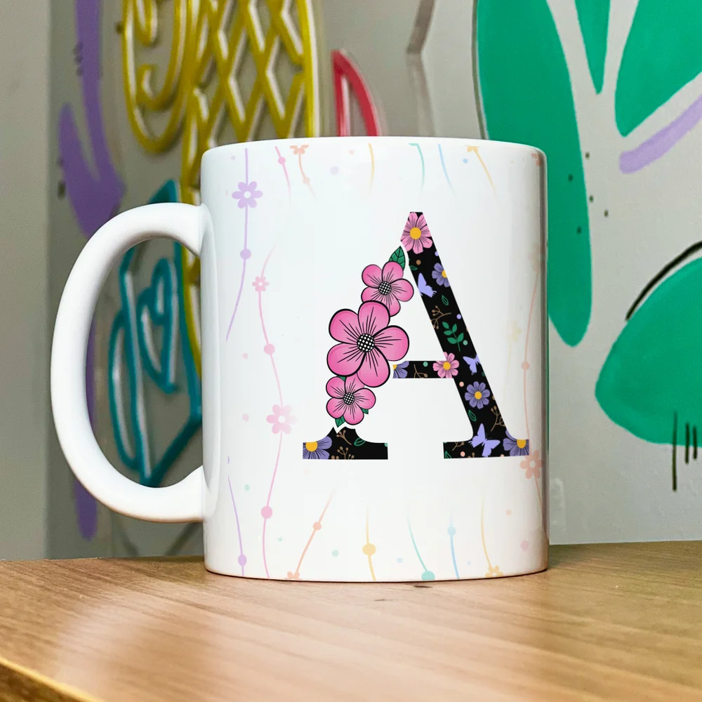 Imagem 5 de 5 do produto Caneca Today - Com Inicial Do Nome Letra A - 325ml