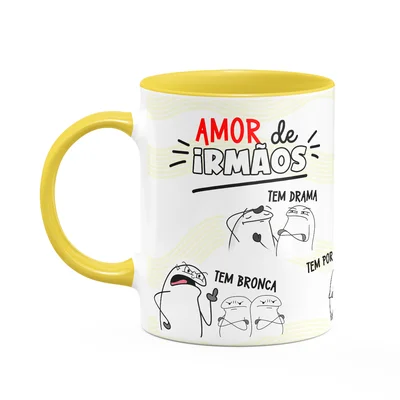 Caneca Flork Irmãos - Amor De Irmãos - M3 B-yellow