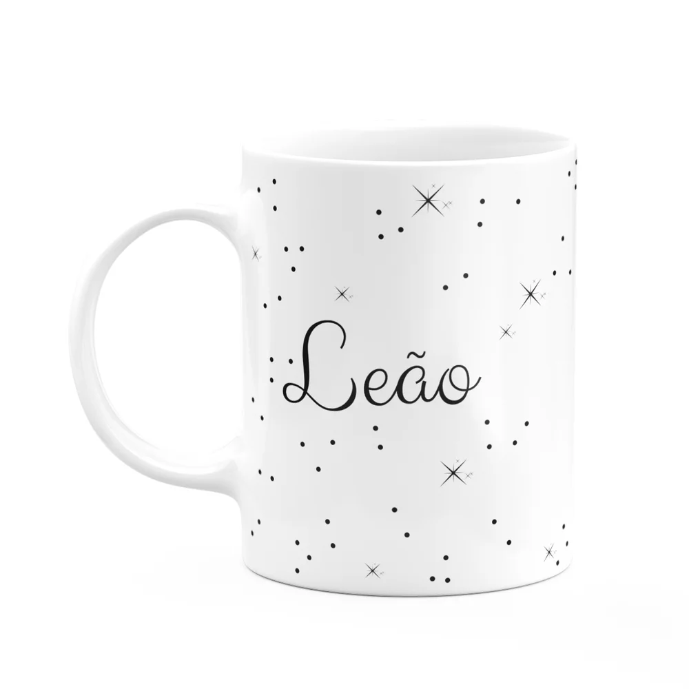 Imagem 1 de 5 do produto Caneca Signos Minimalista - Leão - 325ml