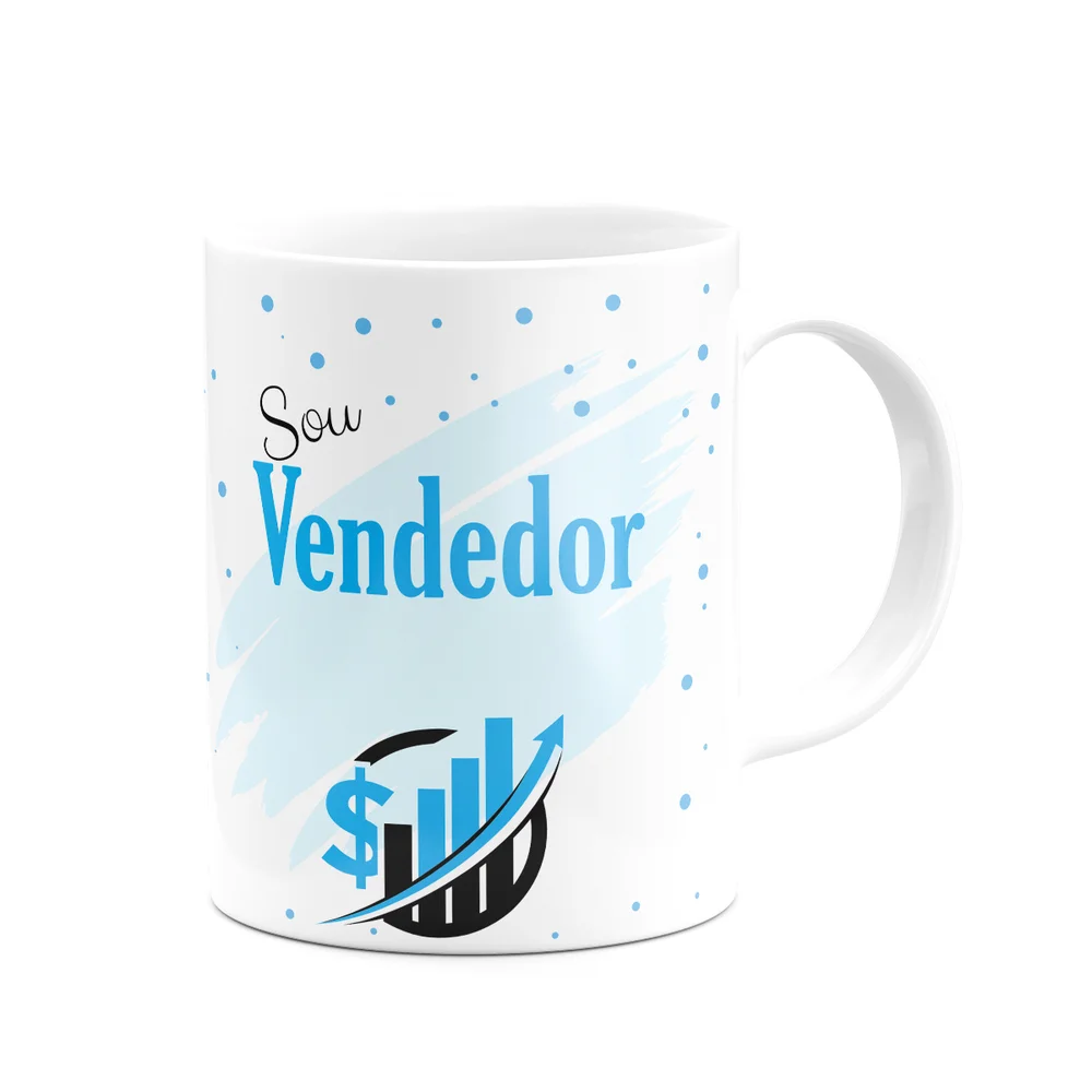 Imagem 4 de 5 do produto Caneca De Profissões - Sou Vendedor - 325ml - Branca