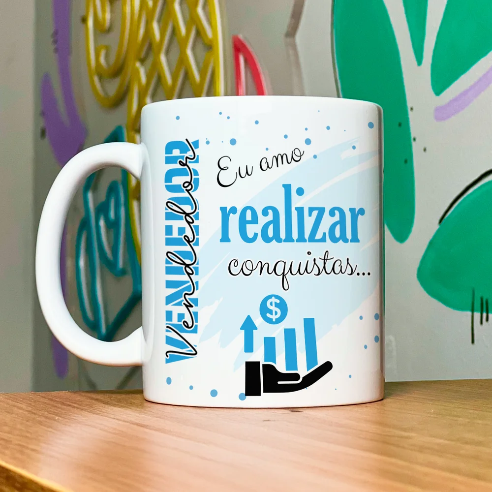 Imagem 5 de 5 do produto Caneca De Profissões - Sou Vendedor - 325ml - Branca