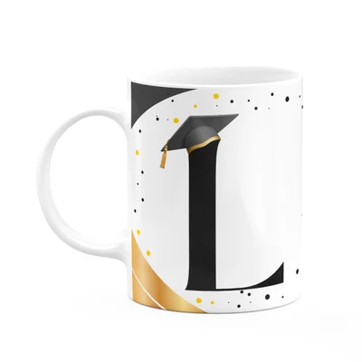 Caneca De Formatura - Inicial Do Nome Letra L - 325ml
