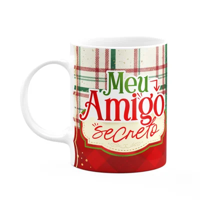 Caneca Natalina - Meu Amigo Secreto - 325ml