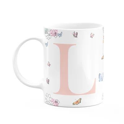 Caneca Especial Mulheres - Inicial Do Nome Letra L