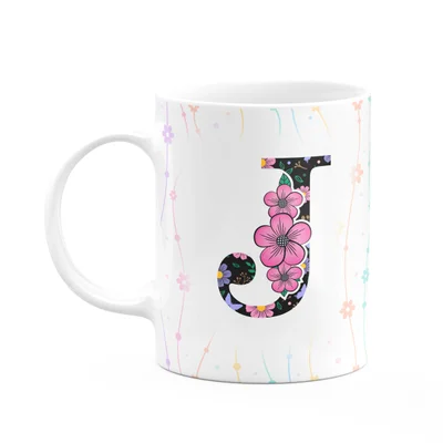 Caneca Today - Com Inicial Do Nome Letra J - 325ml