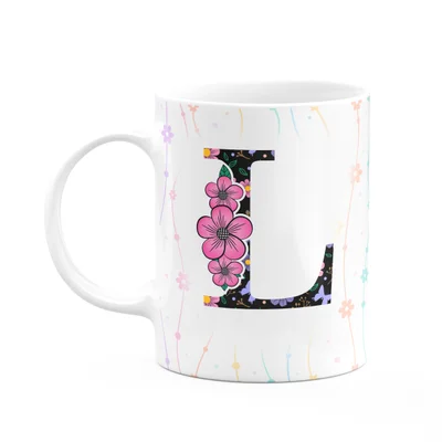 Caneca Today - Com Inicial Do Nome Letra L - 325ml