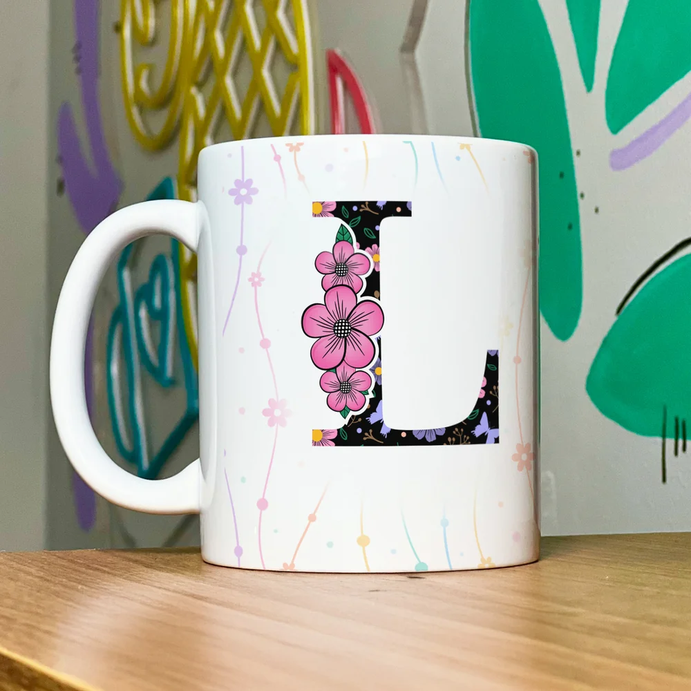 Imagem 5 de 5 do produto Caneca Today - Com Inicial Do Nome Letra L - 325ml