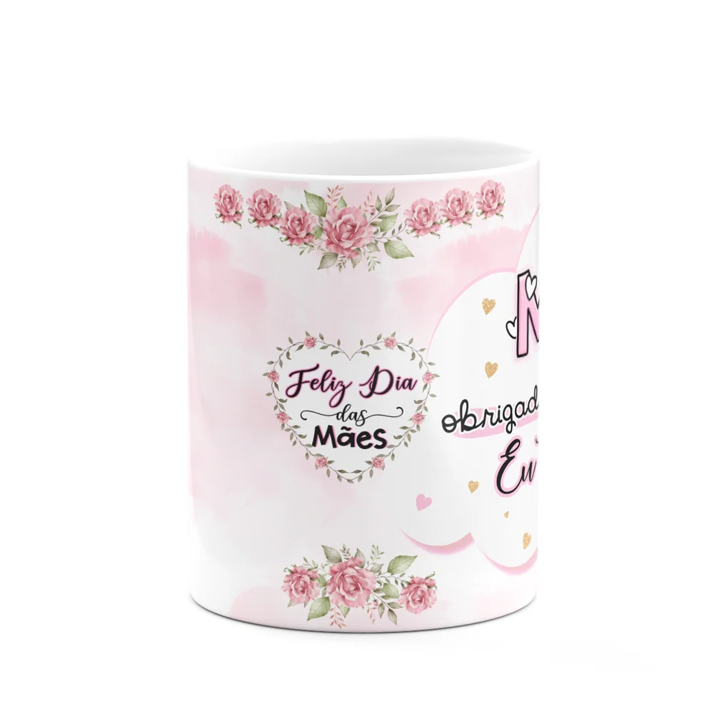 Imagem 3 de 5 do produto Caneca Floral Mães - Inicial Do Nome Letra Z - 325ml