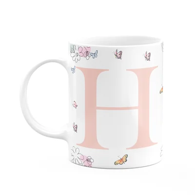 Caneca Especial Mulheres - Inicial Do Nome Letra H