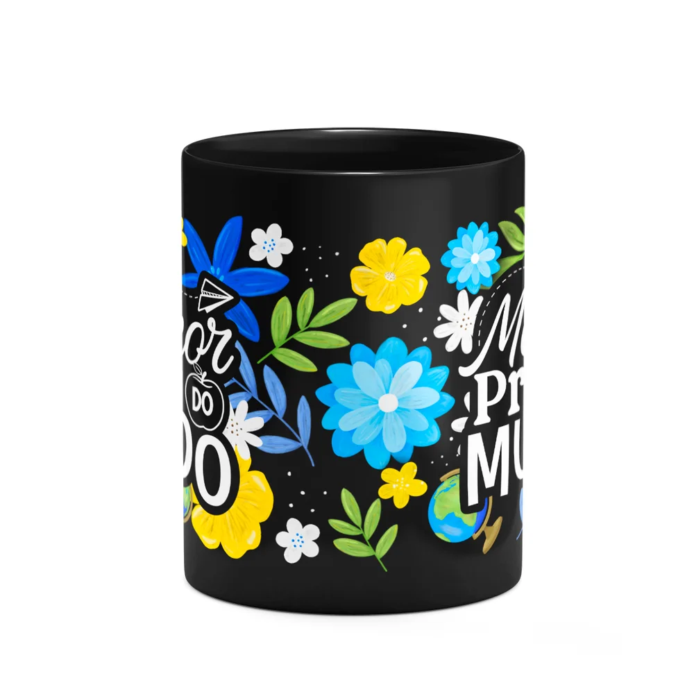 Imagem 2 de 3 do produto Caneca Da Professora - A Melhor Prof Do Mundo - Preta M3