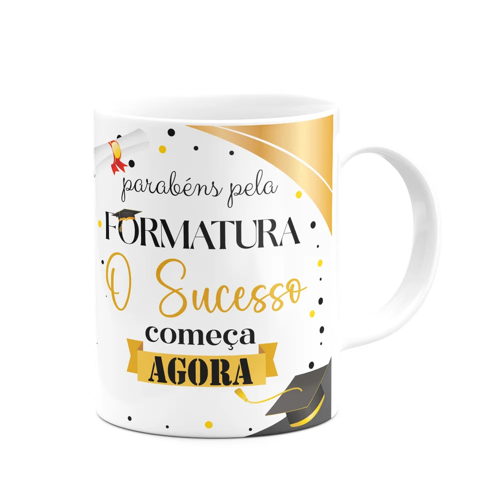 Imagem 4 de 5 do produto Caneca De Formatura - Inicial Do Nome Letra U - 325ml