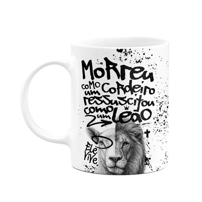 Caneca Religiosa - Ressuscitou Como Um Leão
