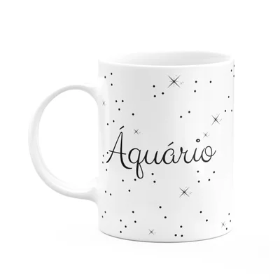 Caneca Signos Minimalista - Aquário - 325ml