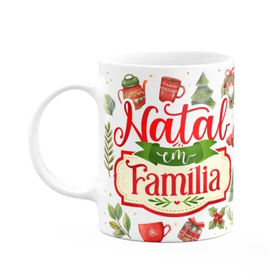 Caneca Natalina - Natal Em Família - 325ml