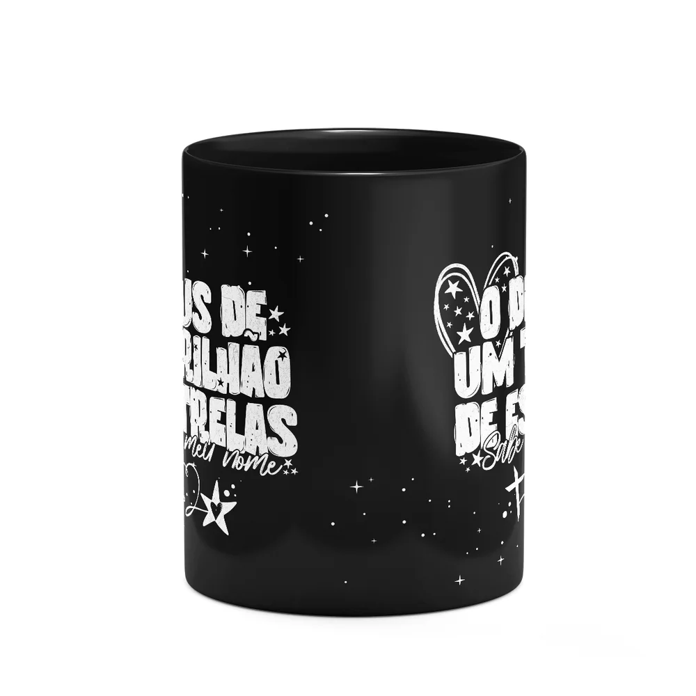 Imagem 2 de 3 do produto Caneca Religiosa - O Deus De Um Trilhão De Estrelas - Preta