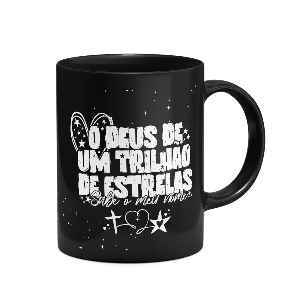 Imagem 3 de 3 do produto Caneca Religiosa - O Deus De Um Trilhão De Estrelas - Preta