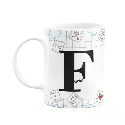 Caneca Do Papai - Inicial Do Nome Letra E - 325ml