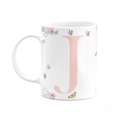 Caneca Especial Mulheres - Inicial Do Nome Letra J