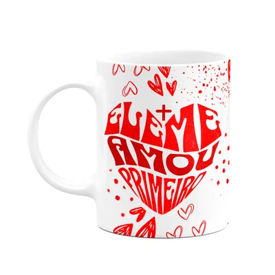 Caneca Religiosa - Ele Me Amou Primeiro - M2 - 325ml