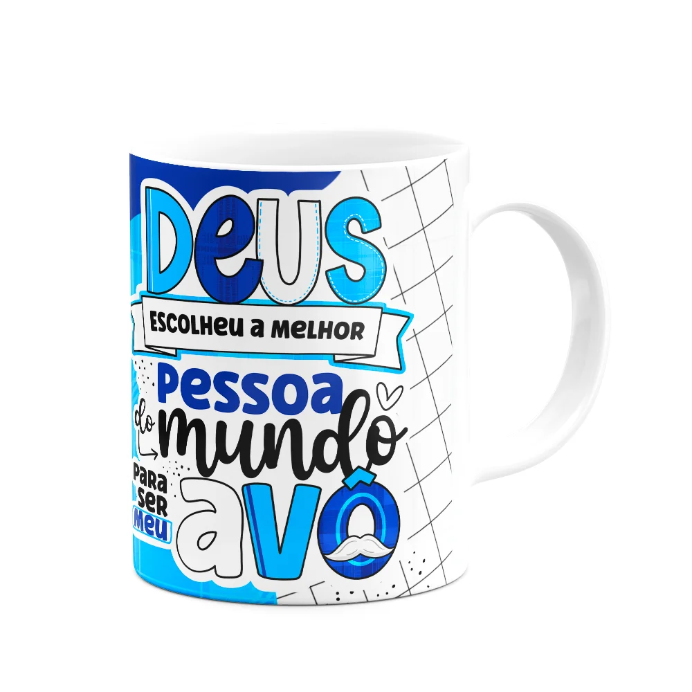 Imagem 2 de 3 do produto Caneca Dos Avós - Deus Escolheu O Melhor Avô Do Mundo
