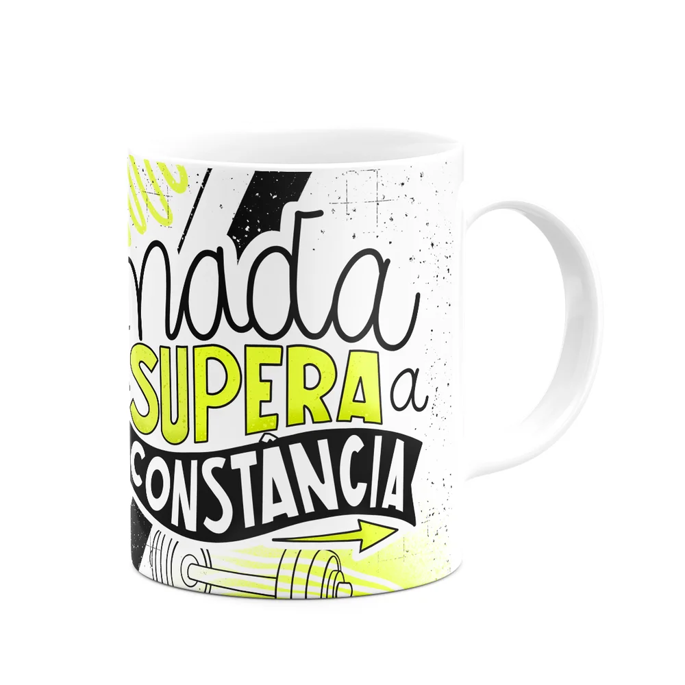 Imagem 2 de 3 do produto Caneca Fitness Academia - Nada Supera A Constância