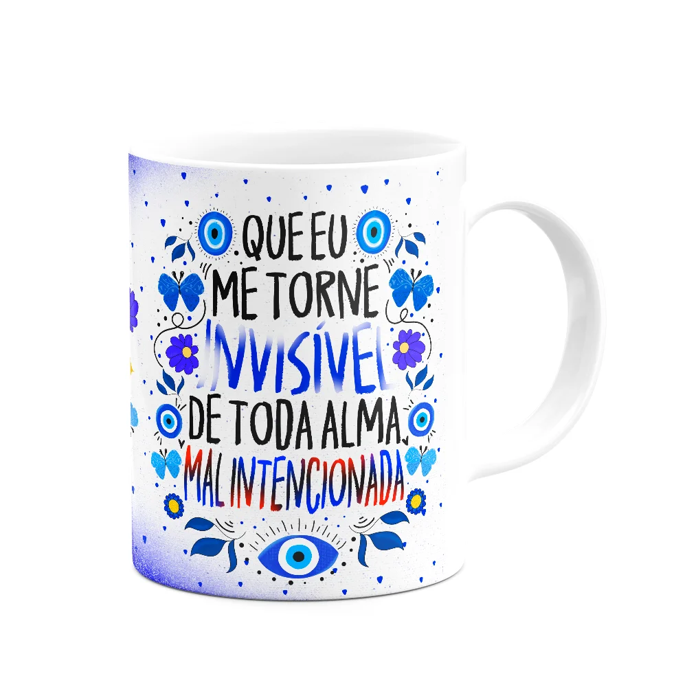 Imagem 2 de 3 do produto Caneca Proteção - Que Eu Me Torne Invisível - 325ml