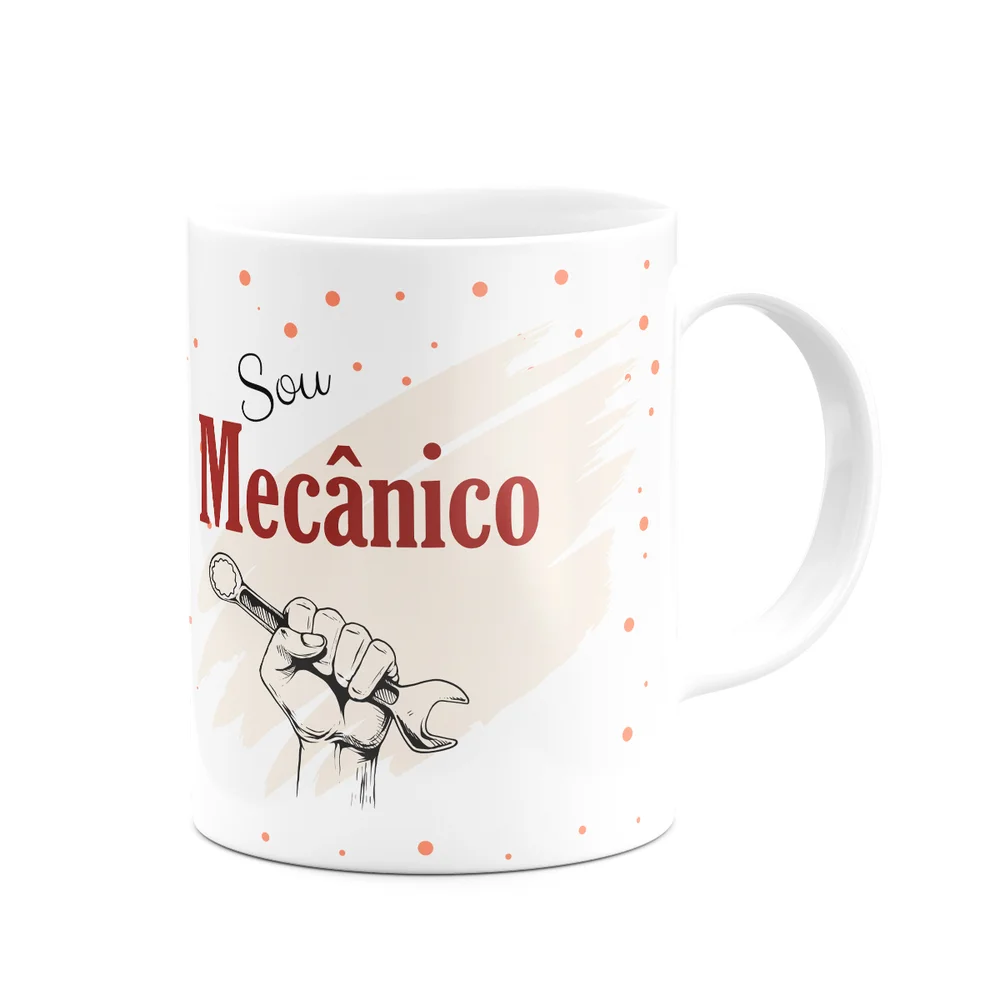 Imagem 3 de 5 do produto Caneca De Profissões - Sou Mecânico - 325ml - Branca