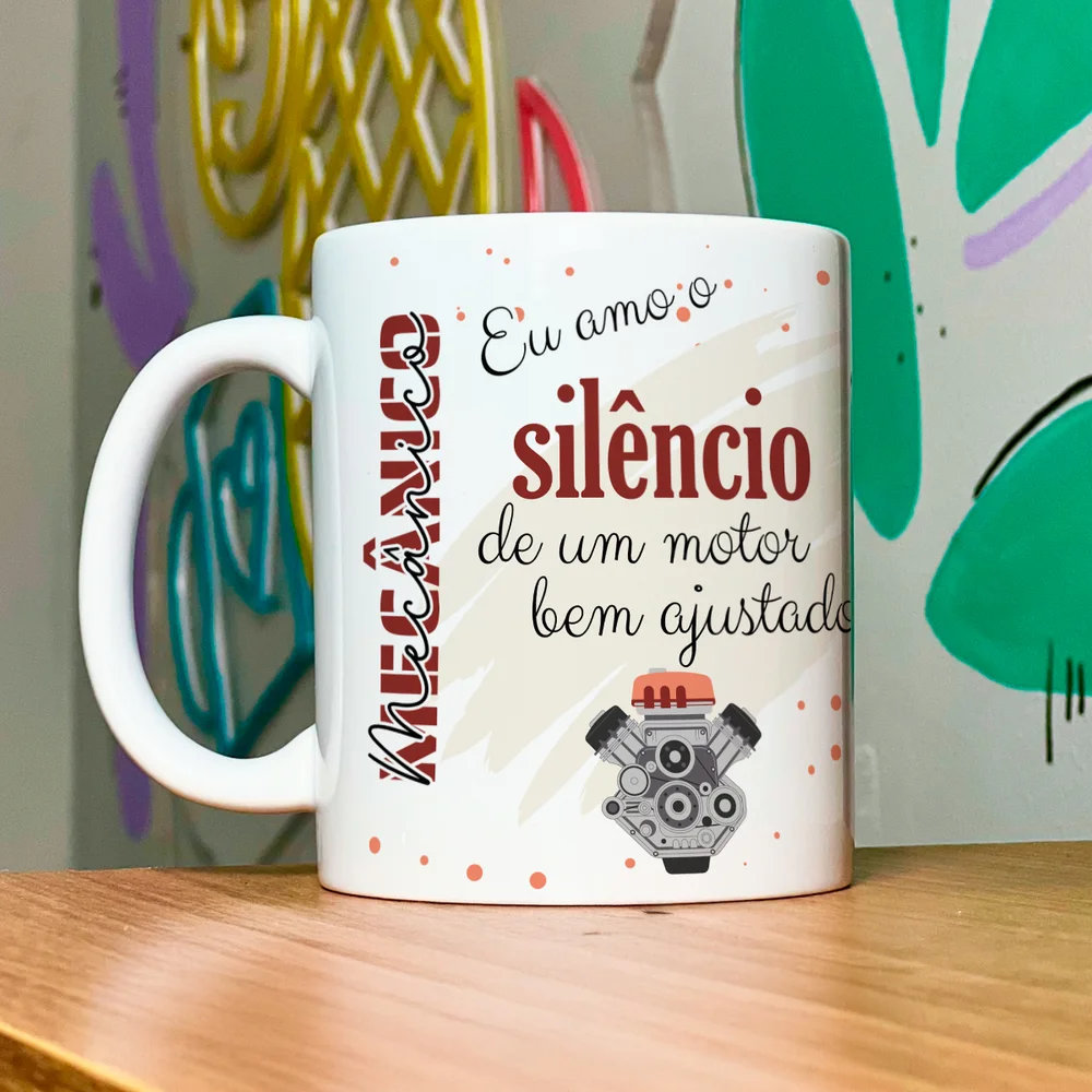 Imagem 4 de 5 do produto Caneca De Profissões - Sou Mecânico - 325ml - Branca