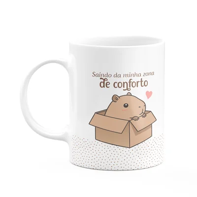 Caneca Divertida Capivaras - Saindo Da Zona De Conforto