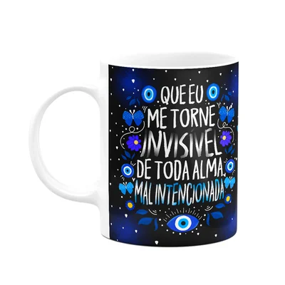 Caneca Proteção - Que Eu Me Torne Invisível - 325ml - B-dark