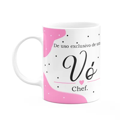 Caneca Tipos De Avós - Vó Chef - 325ml - Branca